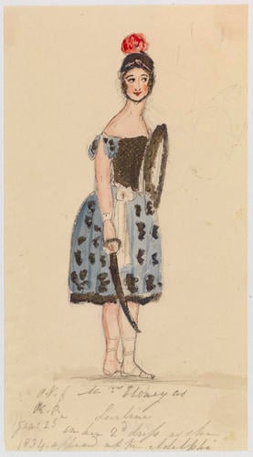 Master: PRINCESS VICTORIA SKETCHES 1
Item: Mrs Honey as Lurline in her 2d dress as she appeared at the Adelphi