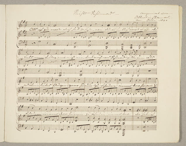Nichts schöneres / componiert von Albert in Claremont, am Juni 1840 Nichts schöneres / componiert von Albert in Claremont, am Juni 1840