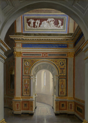 Frogmore: the interior of the Royal Mausoleum: the ambulatory in the Chapel of the Crucifixion