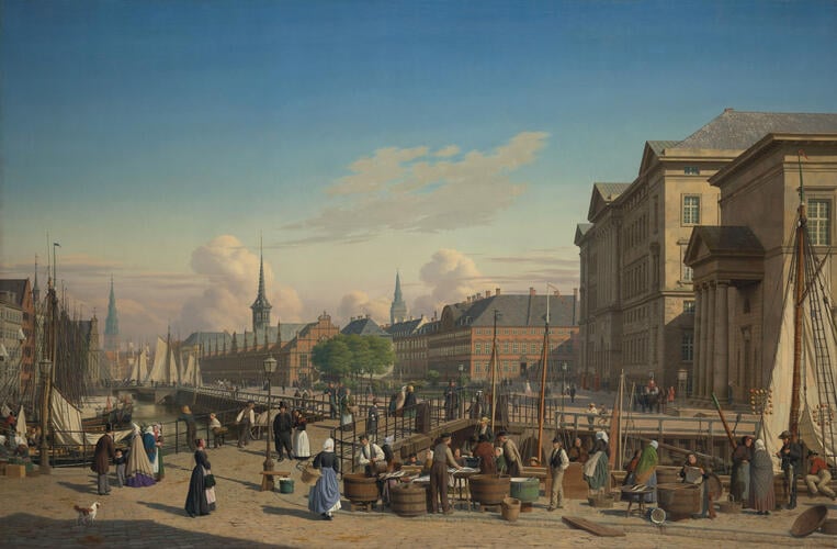 Christiansborg Palace from Højbro Plads, Copenhagen