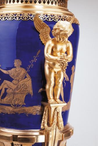 Vase à pied de globe or vase chinois
