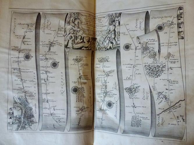 Britannia, volume the first, or an illustration of the kingdom of England and dominion of Wales, by a geographical and historical description of the principal roads thereof . . . / by John Ogilby