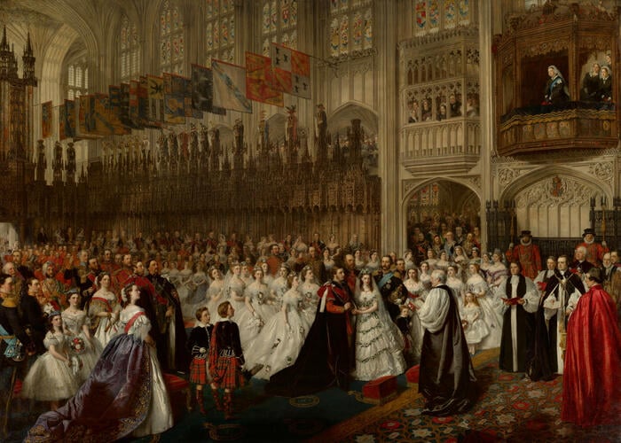 The Marriage of Albert Edward, Prince of Wales (1841-1901), later Edward VII, with Princess Alexandra of Denmark (1844-1925) St George's Chapel, Windsor, 10 March 1863