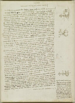 The movement of the heart (recto); Notes on the movement of the diaphragm and the stomach, with diagrams (verso)