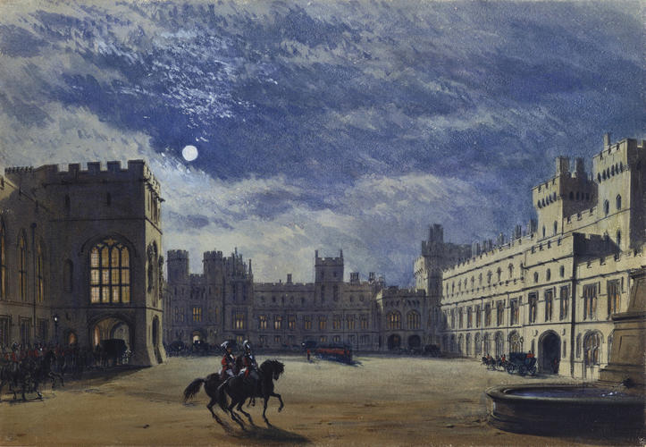 The Quadrangle, Windsor Castle, at night