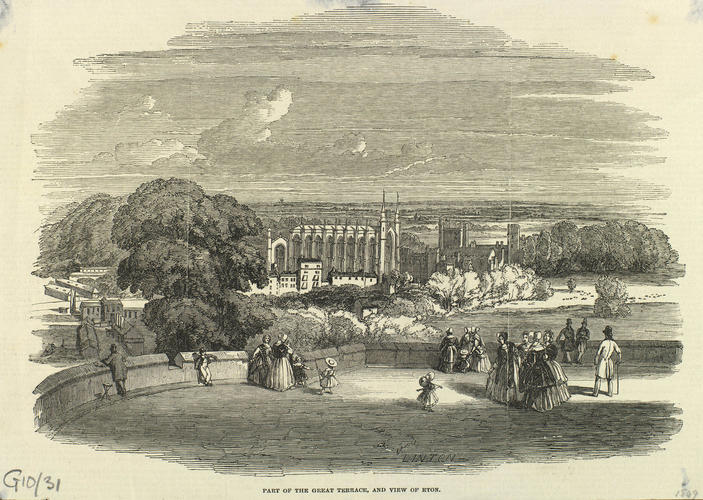 Part of the Great Terrace, and View of Eton Part of the Great Terrace, and View of Eton