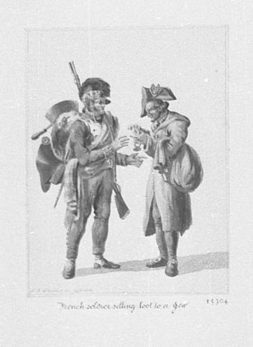 French Soldier selling loot to a Jew [historic title]