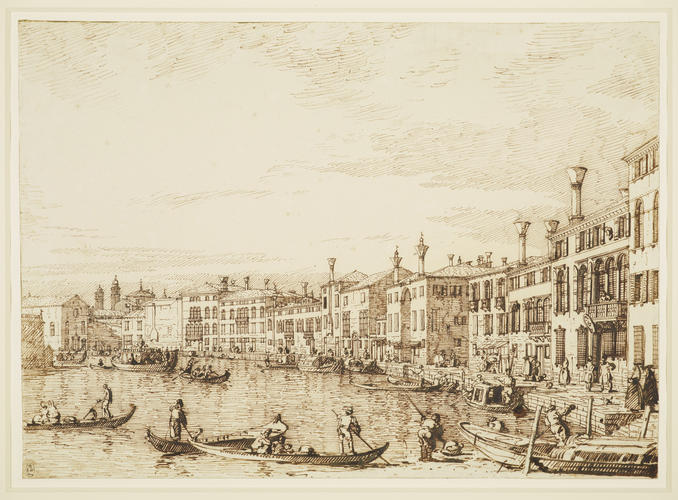Venice: The upper reach of the Grand Canal, looking south