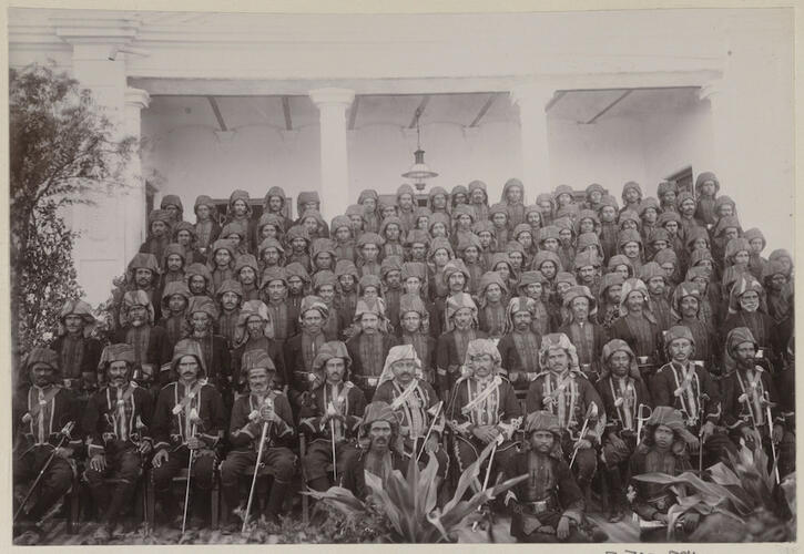 Indian soldiers, Hyderabad: Edward, Prince of Wales. Royal Tour of India, 1921-1922