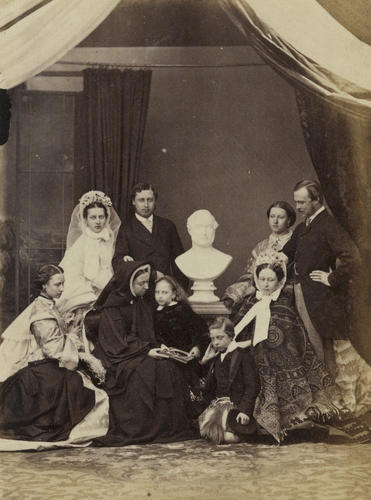 Family portrait with bust of Prince Albert