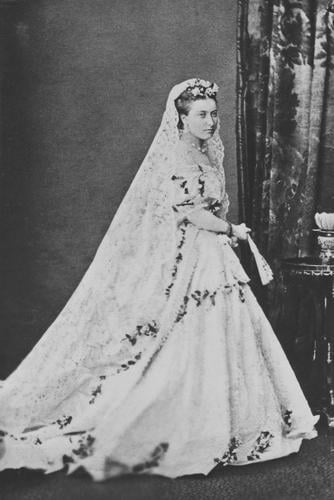 Princess Helena, in her wedding dress, 5 July 1866 [in Portraits of Royal Children Vol. 10 1866-67]