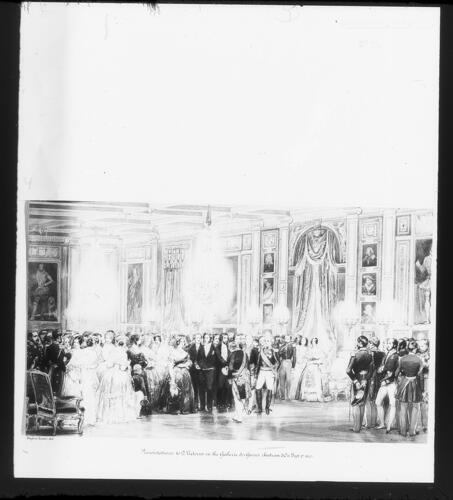 Royal visit to Louis-Philippe: presentations to Queen Victoria in the Galerie des Guises, Château d'Eu, 2 September