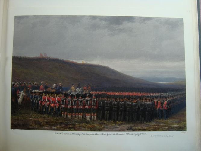 The Queen addressing her troops at Aldershot, on their return from the Crimea, 8 July 1856 The Queen addressing her troops at Aldershot, on their return from the Crimea, 8 July 1856