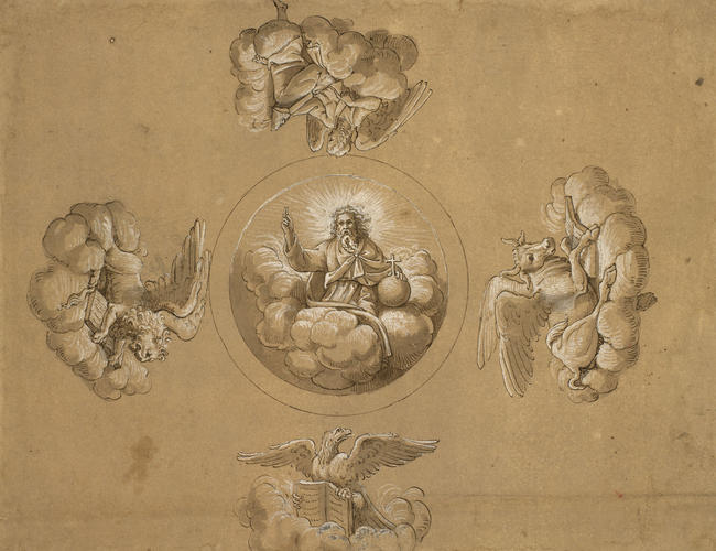 God the Father with the Symbols of the Evangelists God the Father with the Symbols of the Evangelists