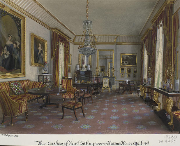 Views of Clarence House. The Duchess of Kent's sitting-room. 1861