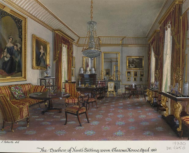 Views of Clarence House. The Duchess of Kent's sitting-room. 1861 Views of Clarence House. The Duchess of Kent's sitting-room. 1861
