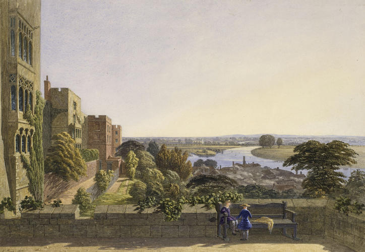 Windsor Castle, looking westwards from the west end of the North Terrace Windsor Castle, looking westwards from the west end of the North Terrace