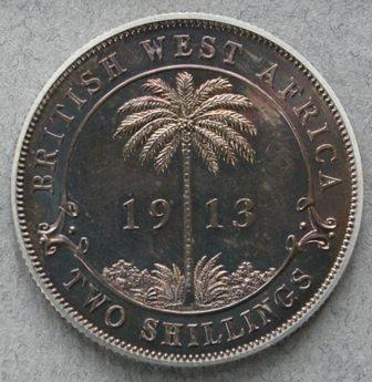British West Africa. Proof florin, 1913 British West Africa. Proof florin, 1913