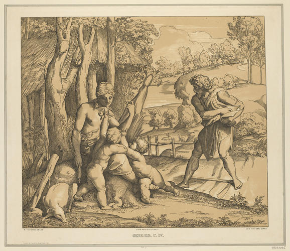 Adam and Eve labouring