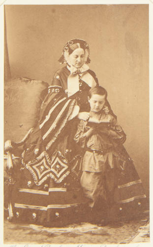 Grand Duchess Marie, Duchess of Leuchtenberg (1819-76) with her son, Prince George (1852-1912)