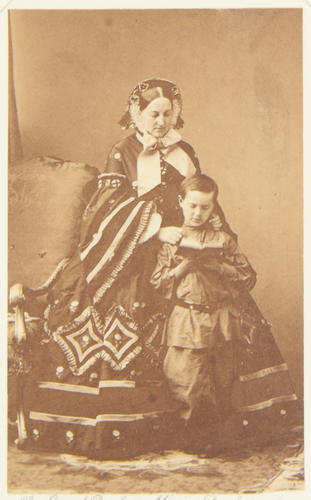 Grand Duchess Marie, Duchess of Leuchtenberg (1819-76) with her son, Prince George (1852-1912) Grand Duchess Marie, Duchess of Leuchtenberg (1819-76) with her son, Prince George (1852-1912)