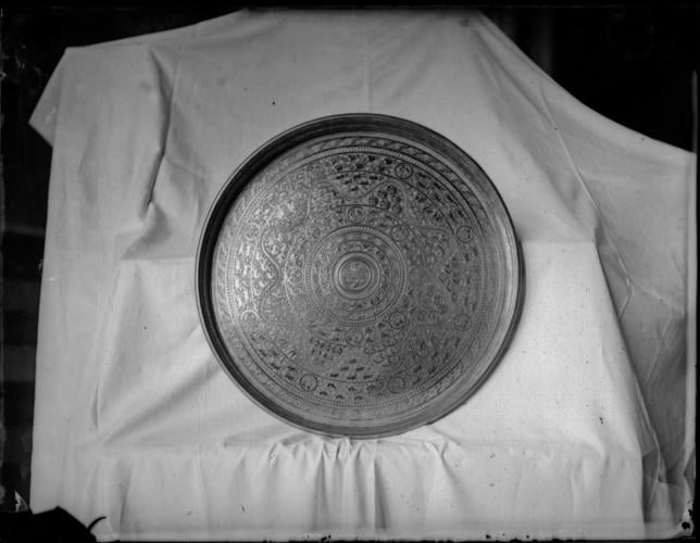 Glass plate negative of a shield Glass plate negative of a shield