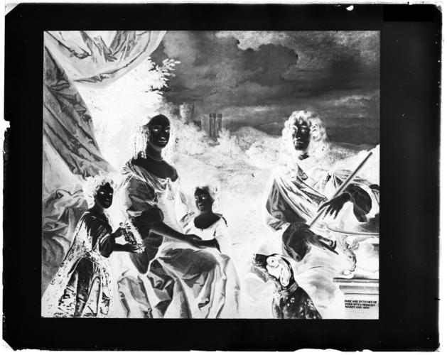 Glass plate negative of a picture Glass plate negative of a picture
