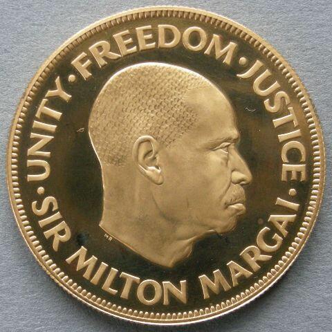 Sierra Leone. Proof in gold of the silver one Leone, 1964