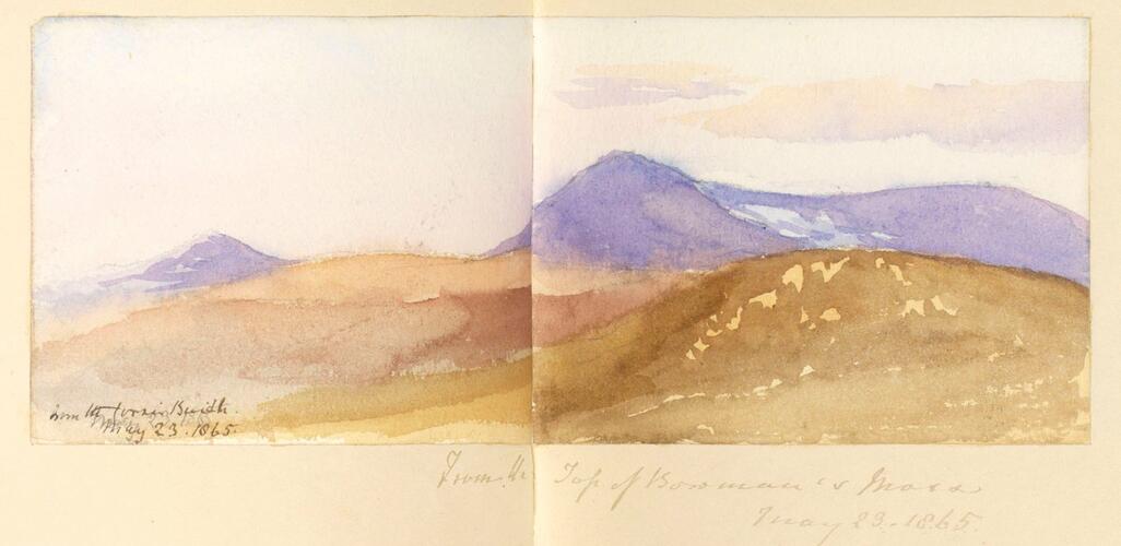 Master: SKETCHES FROM NATURE V. R. 1865 TO 1867
Item: From the top of Bowman's Moss