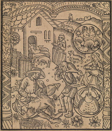 Master: Twelve woodcuts of the labours of the months from 'The kalender of shepherdes'
Item: June Master: Twelve woodcuts of the labours of the months from 'The kalender of shepherdes'
Item: June