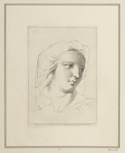 Auxiliary cartoon for the head of a Muse