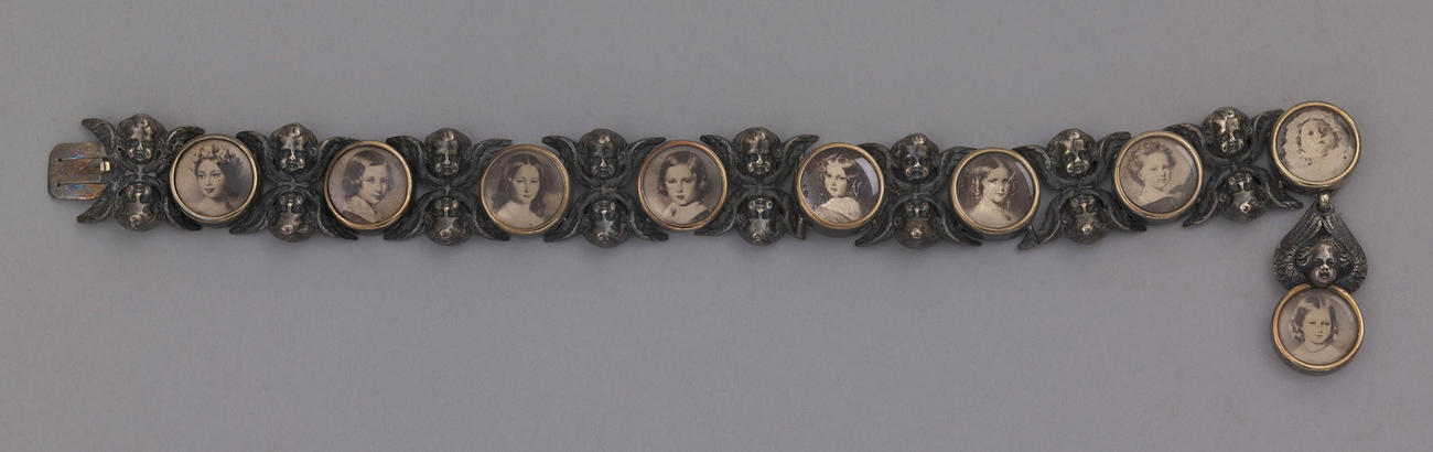 Bracelet with photographs of royal children