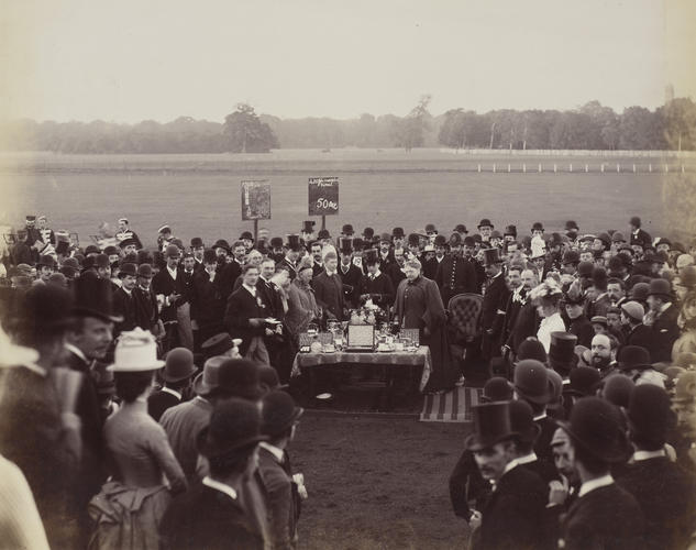 The Teck family at an event in the Deer Park, Richmond, August 1888