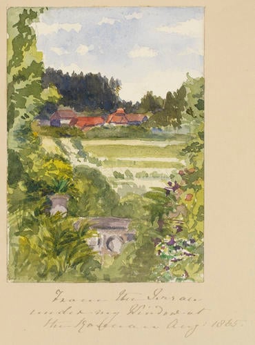 Master: SKETCHES FROM NATURE V. R. 1865 TO 1867
Item: From the Terrace under my Window at the Rosenau