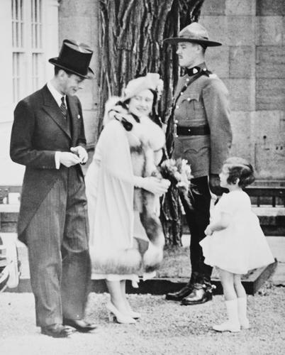 King George VI and Queen Elizabeth at the Citdel, Quebec