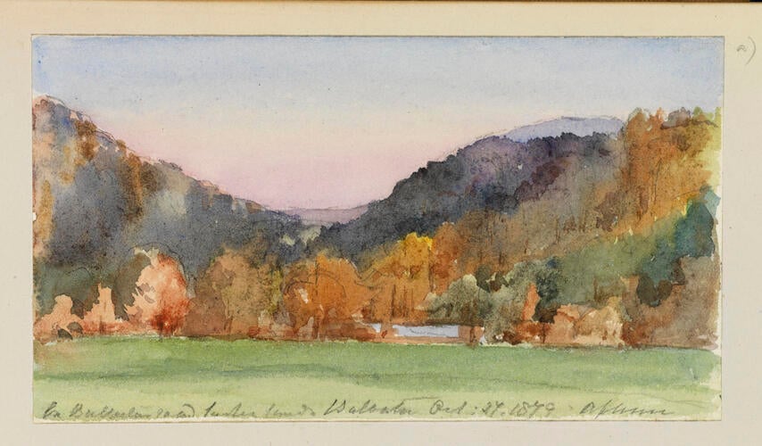 Master: SKETCHES BY QUEEN VICTORIA II
Item: F[ro]m Ballater Road looking towards Ballater