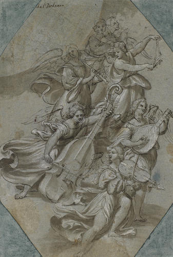 A group of musical angels A group of musical angels