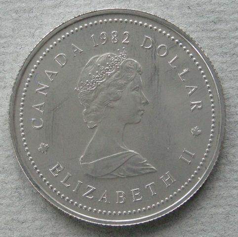 Canada. Dollar commemorating the proclamation of the Constitution Act, 1982