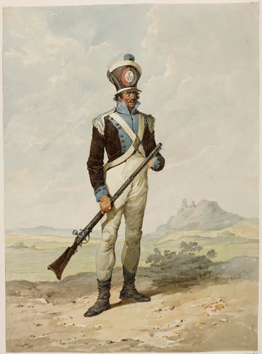 Spanish Army. Private, Regiment of Medina Sidonia, 1813