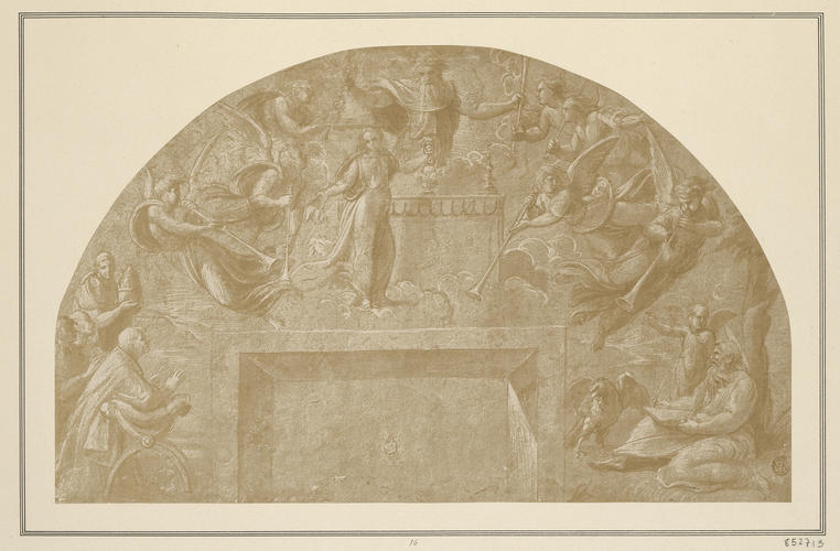 St John receiving the Revelation, with Pope Julius II in prayer