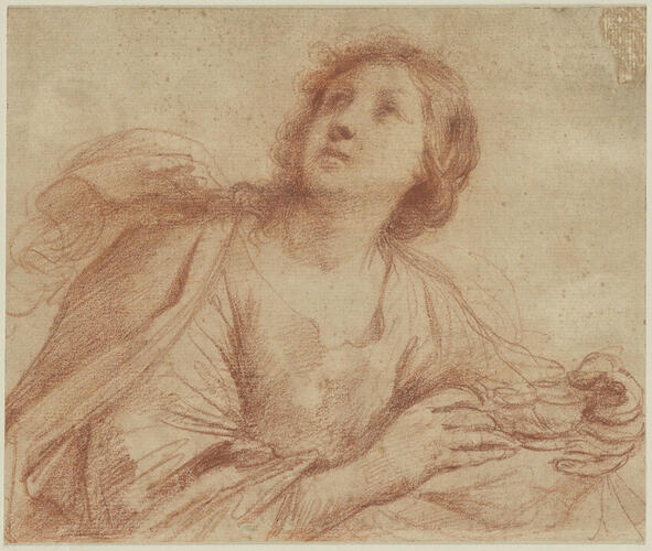 A woman holding a cup