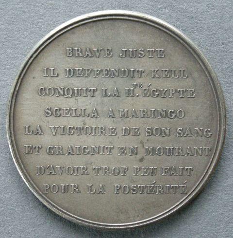France. Medal commemorating the death of General Desaix at the Battle of Marengo, year 8