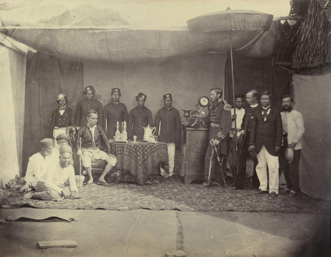 Siamese Prince, attendants and local and European men Siamese Prince, attendants and local and European men