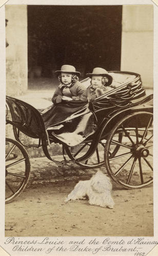 Princess Louise of Belgium (1858-1924) with her brother Leopold, Duke of Brabant (1859-1869), when Count of Hainaut Princess Louise of Belgium (1858-1924) with her brother Leopold, Duke of Brabant (1859-1869), when Count of Hainaut