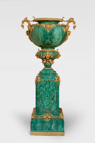 Vase and pedestal Vase and pedestal