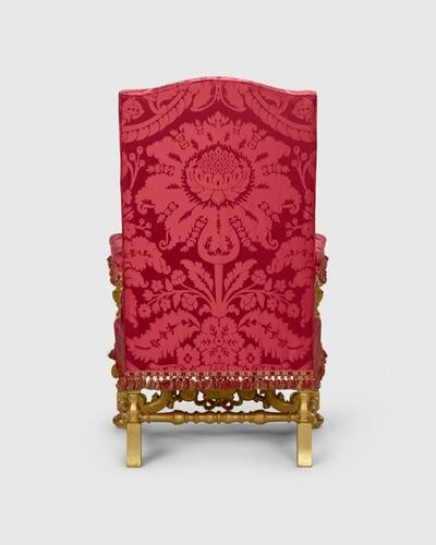 Master: Pair of Chairs of Estate, used by Queen Elizabeth II and Prince Philip, and by King Charles III and Queen Camilla
Item: Chair of Estate, used by Queen Elizabeth II and King Charles III