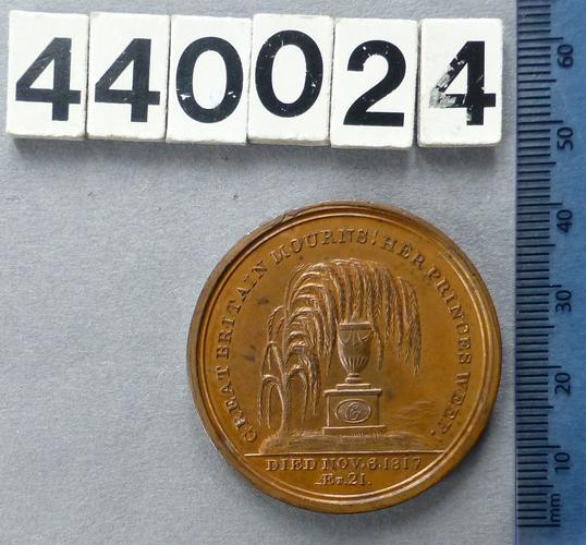 Medal commemorating the Death of Princess Charlotte, 1817 Medal commemorating the Death of Princess Charlotte, 1817