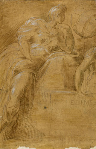 Personifications of Fortitude (recto) and Astronomy (verso) Personifications of Fortitude (recto) and Astronomy (verso)