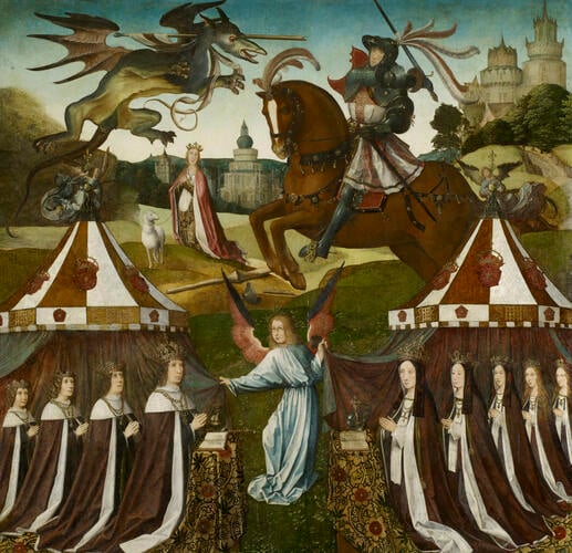 The Family of Henry VII with St George and the Dragon