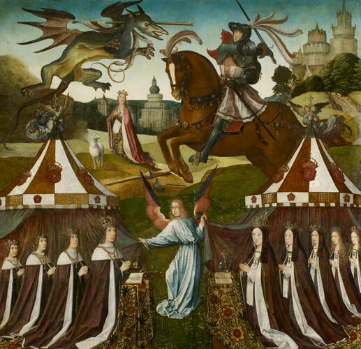 The Family of Henry VII with St George and the Dragon The Family of Henry VII with St George and the Dragon